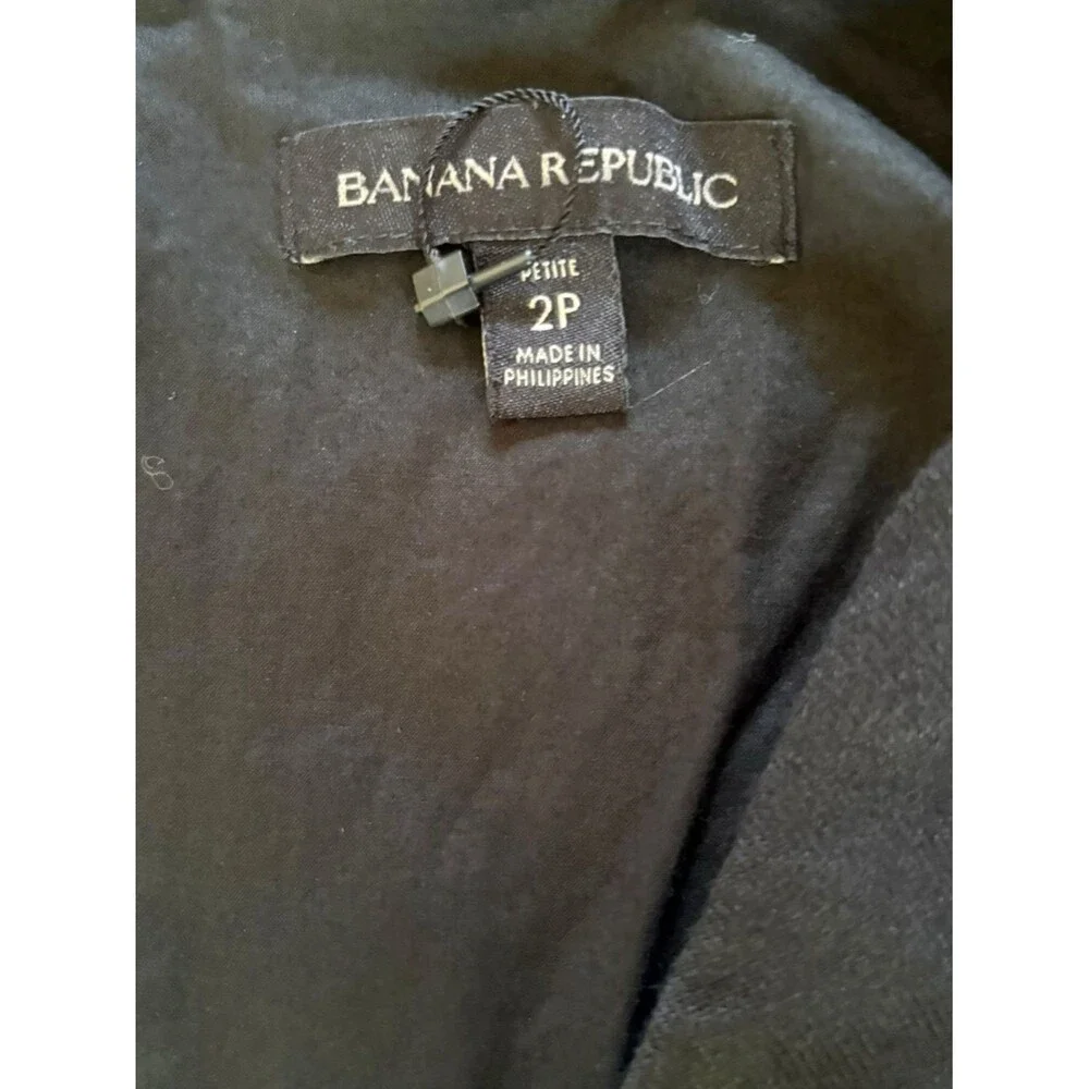 Banana Republic Black Linen Cotton Blend Romper Womens Size 2 Petite